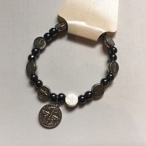 Bead hematite bracelet #B001